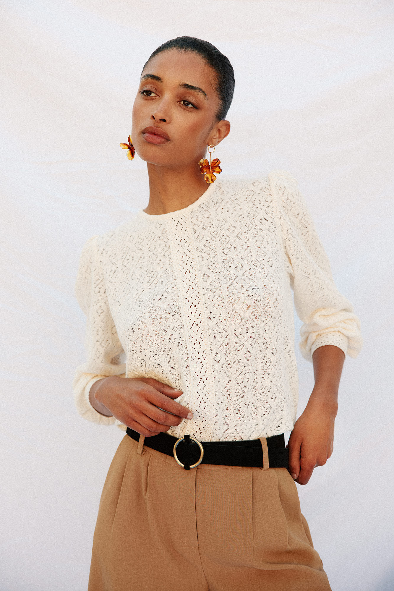 Cortefiel Top estructura r&uacute;stica