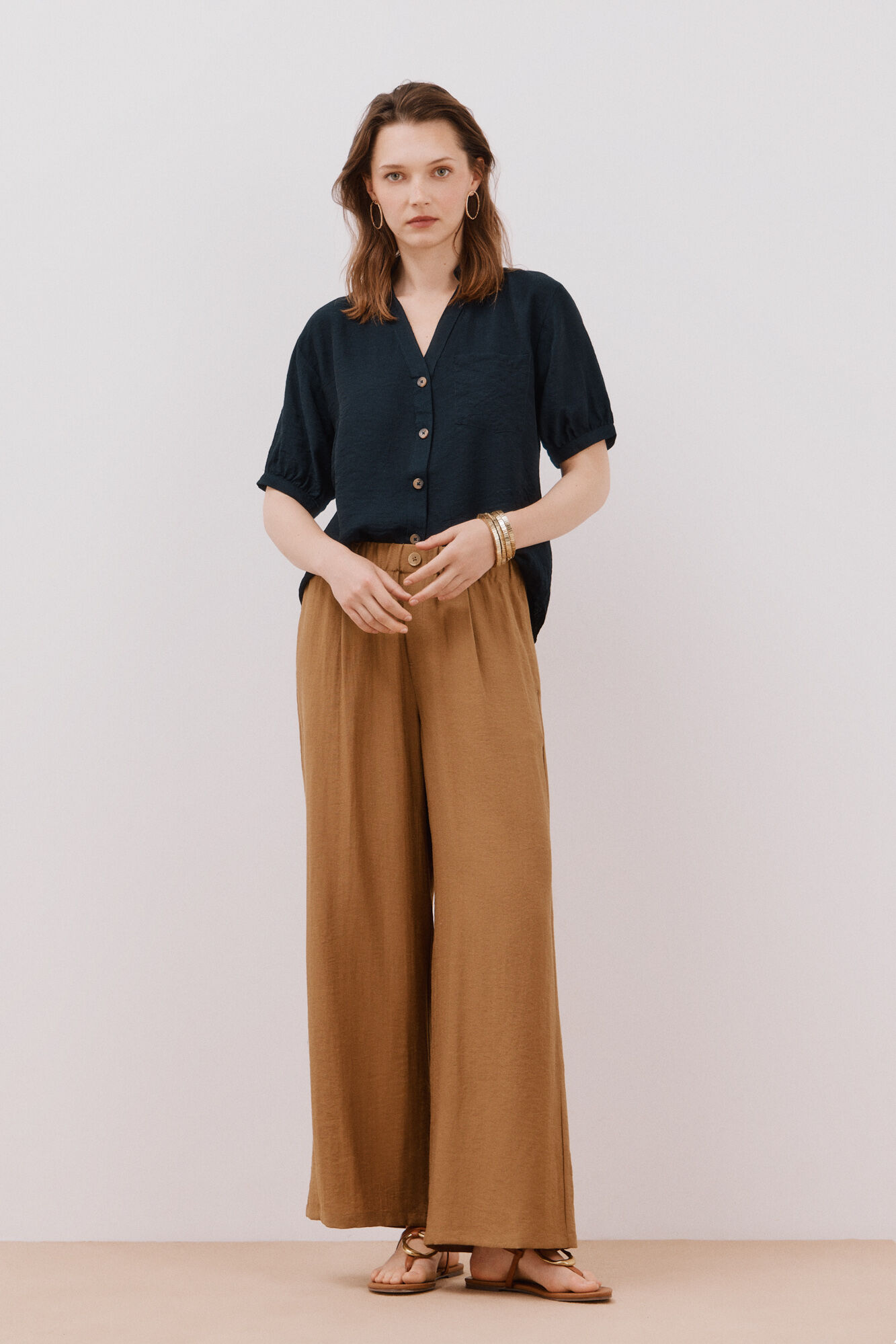 Cortefiel Camisa estampado animal Azul marino