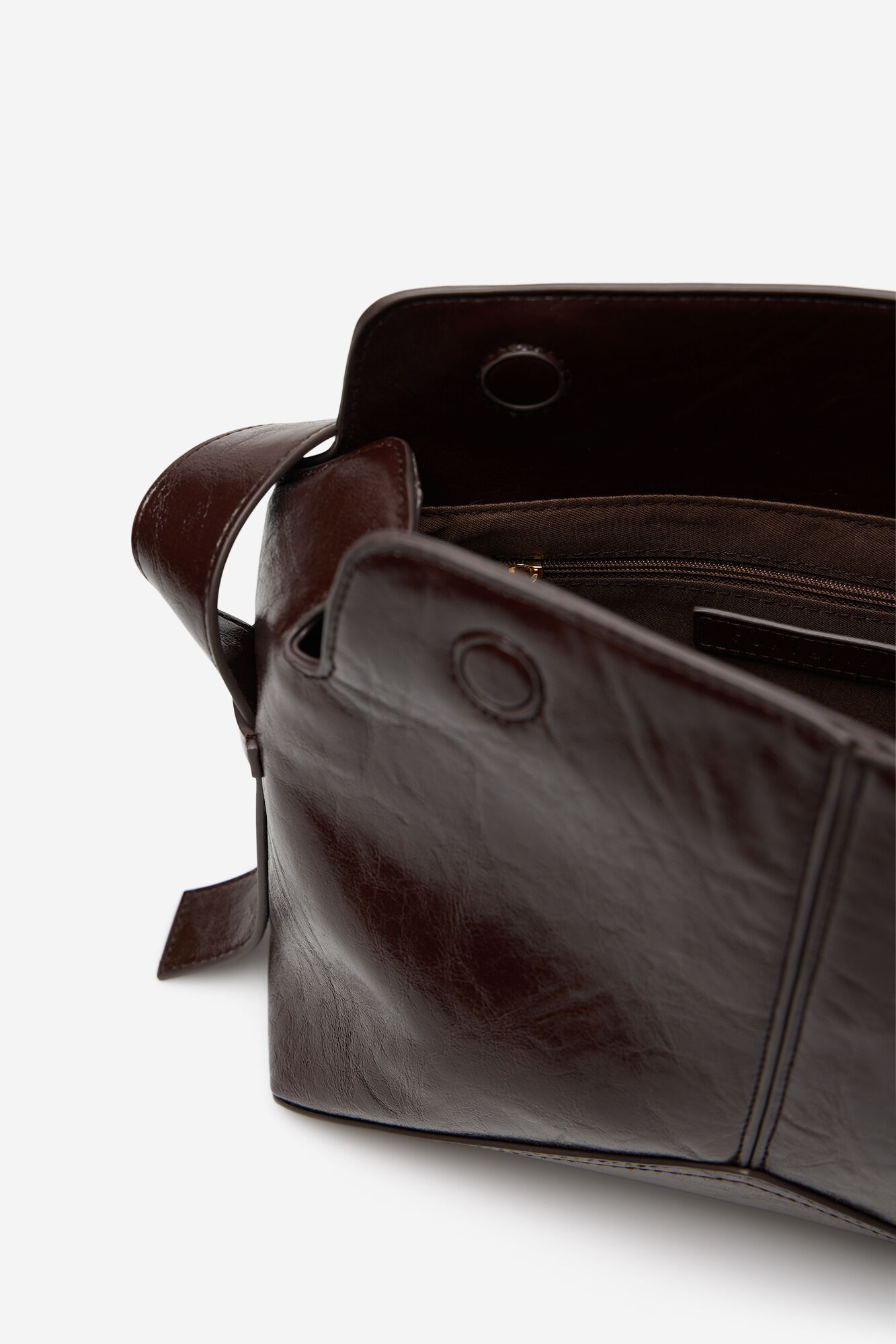 Cortefiel Bolsa de hombro con cortes Granate