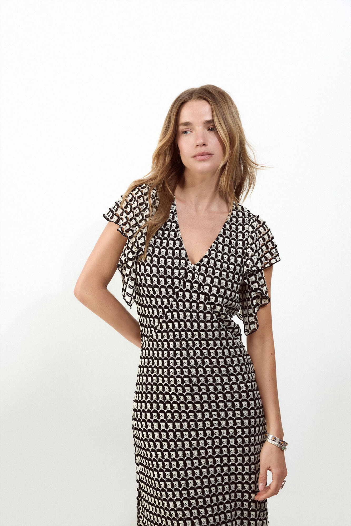 Slowlove Vestido estructura multicolor
