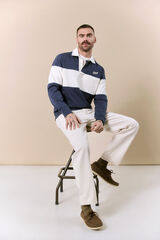 OOTO Polo rugby manga larga Azul