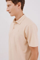 Cortefiel Polo liso piqué Beige