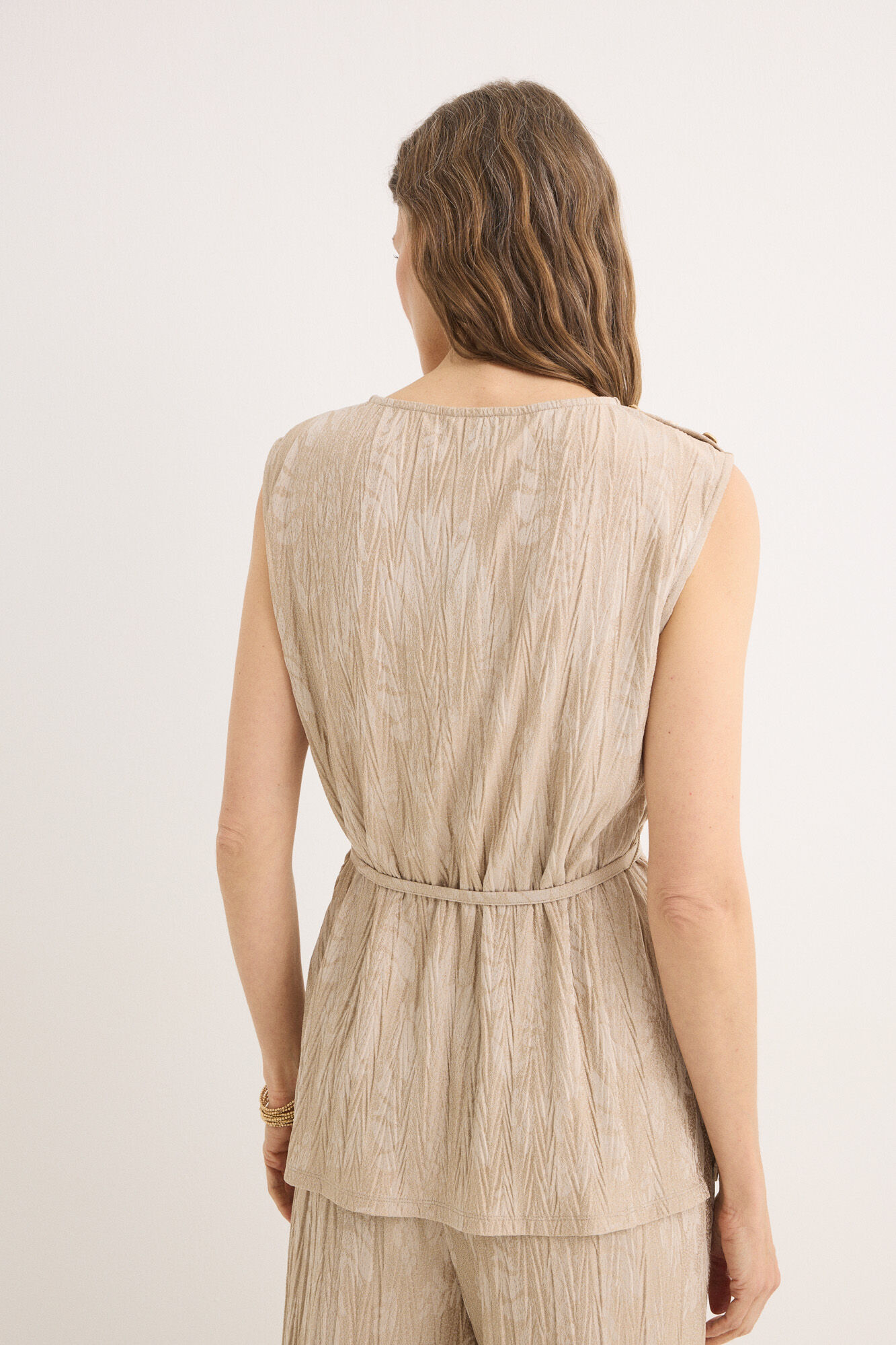 Cortefiel Top jacquard hebilla Arena