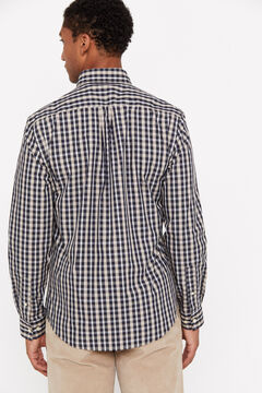 Cortefiel Camisa cuadros coolmax Azul oscuro