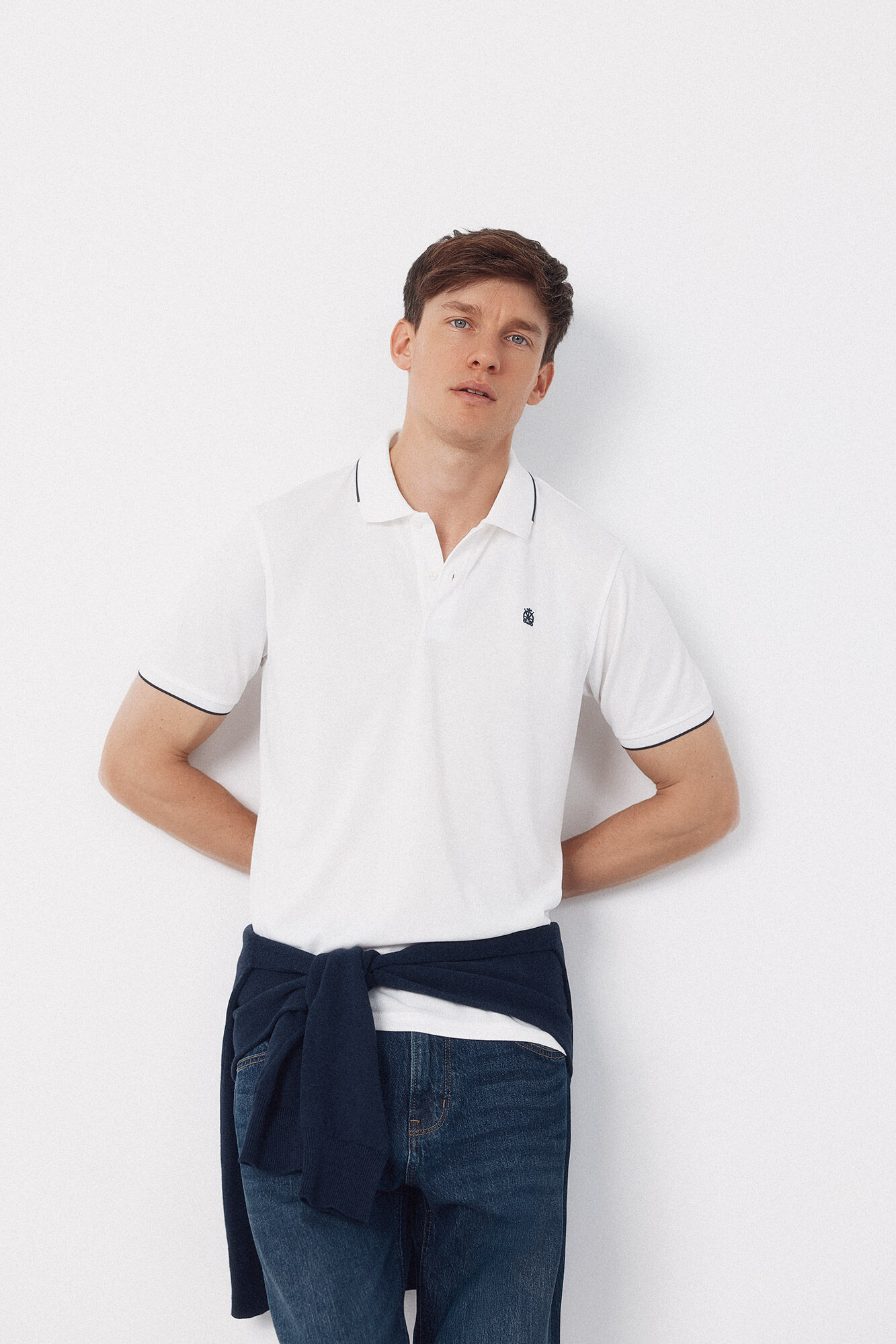 Cortefiel Polo COOLMAX&reg; cuello jacquard