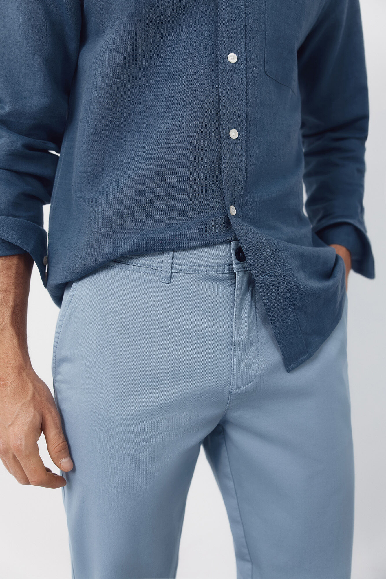Cortefiel Pantal&oacute;n chino regular fit Azul