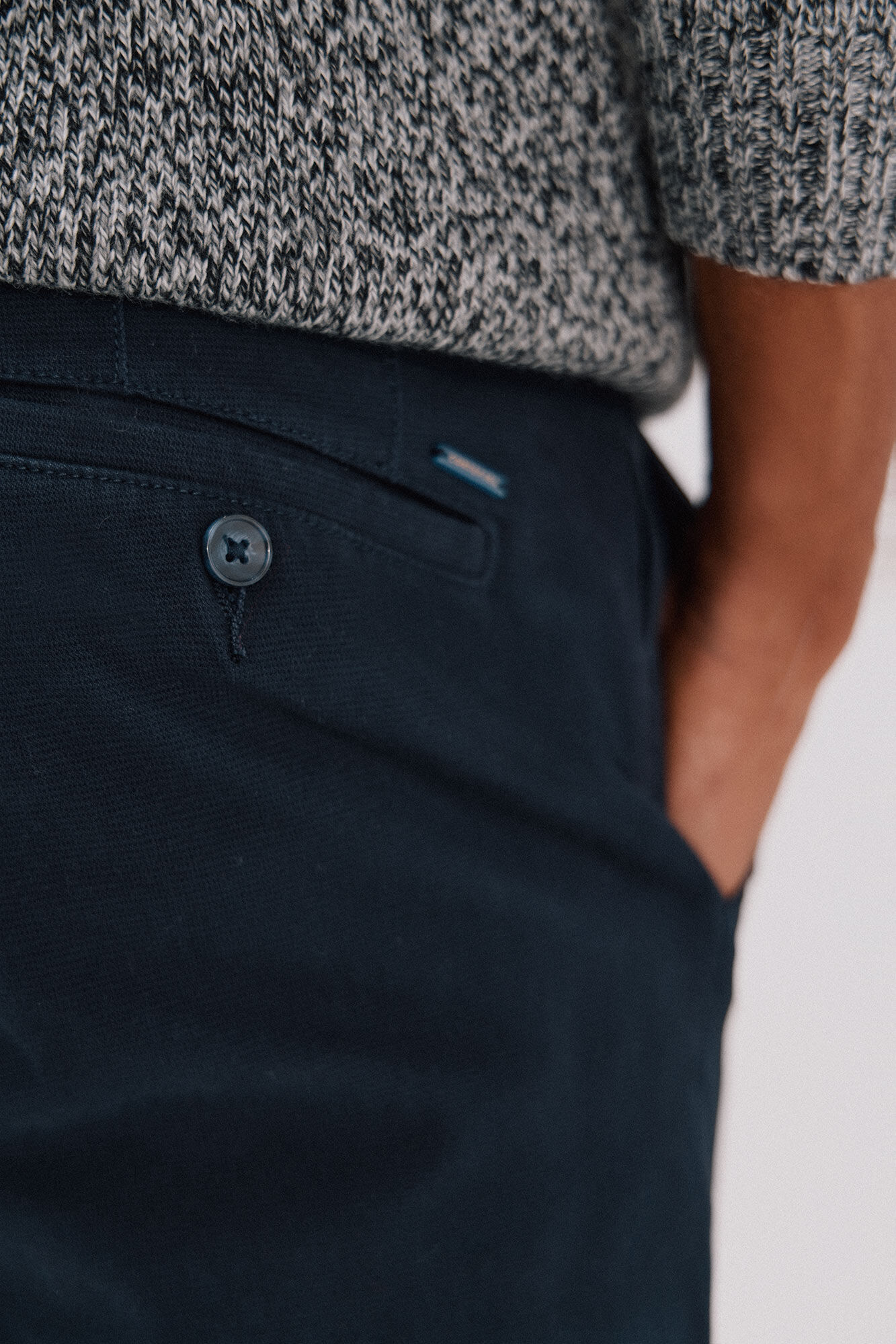 Cortefiel Pantal&oacute;n chino print slim Azul oscuro