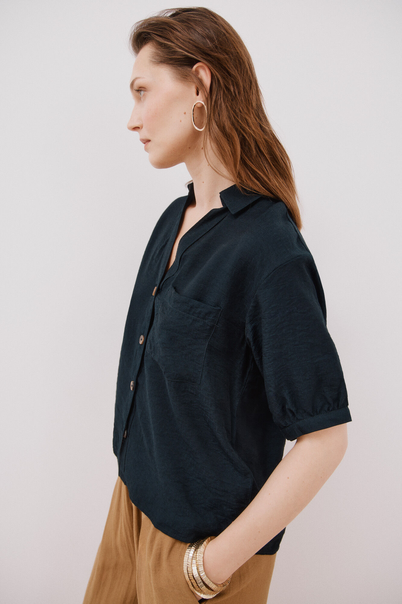 Cortefiel Camisa estampado animal