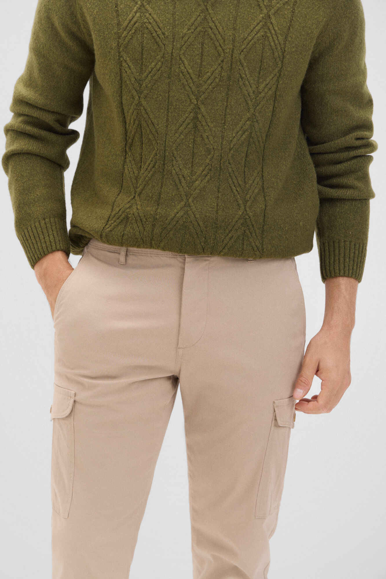 Cortefiel Pantal&oacute;n cargo Beige