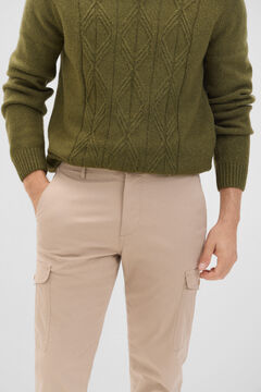 Cortefiel Pantalón cargo Beige