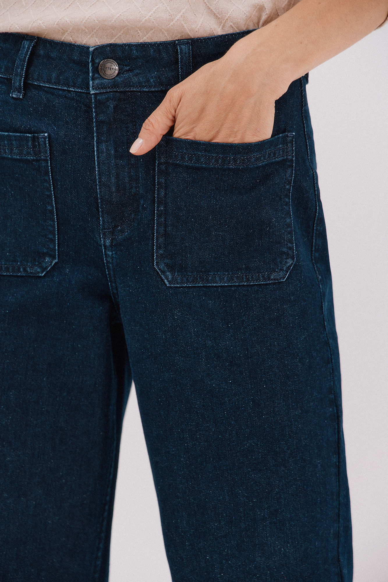 Cortefiel Pantalones marine bolsillos