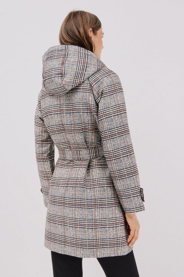 Cortefiel Gabardina satinada capucha desmontable Multicolor