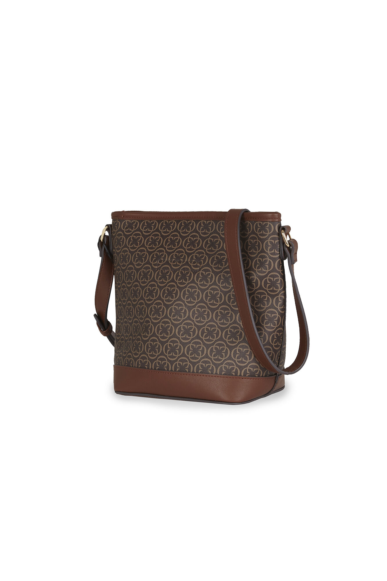 Cortefiel Bucket monogram Estampado marr&oacute;n