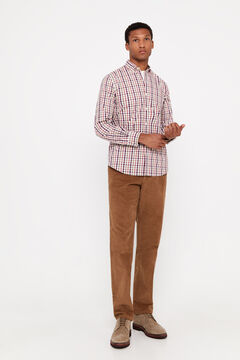 Cortefiel Camisa cuadros coolmax Rosa