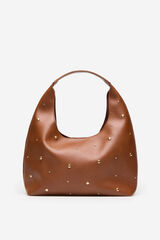 Cortefiel Bolsa hobo con tachuelas Arena