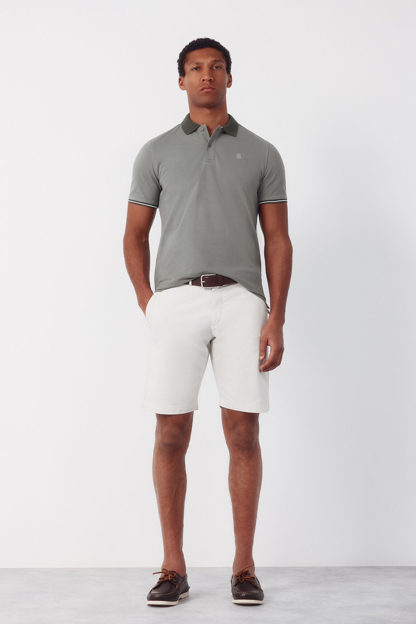 Cortefiel Polo piqu&eacute; Kaki