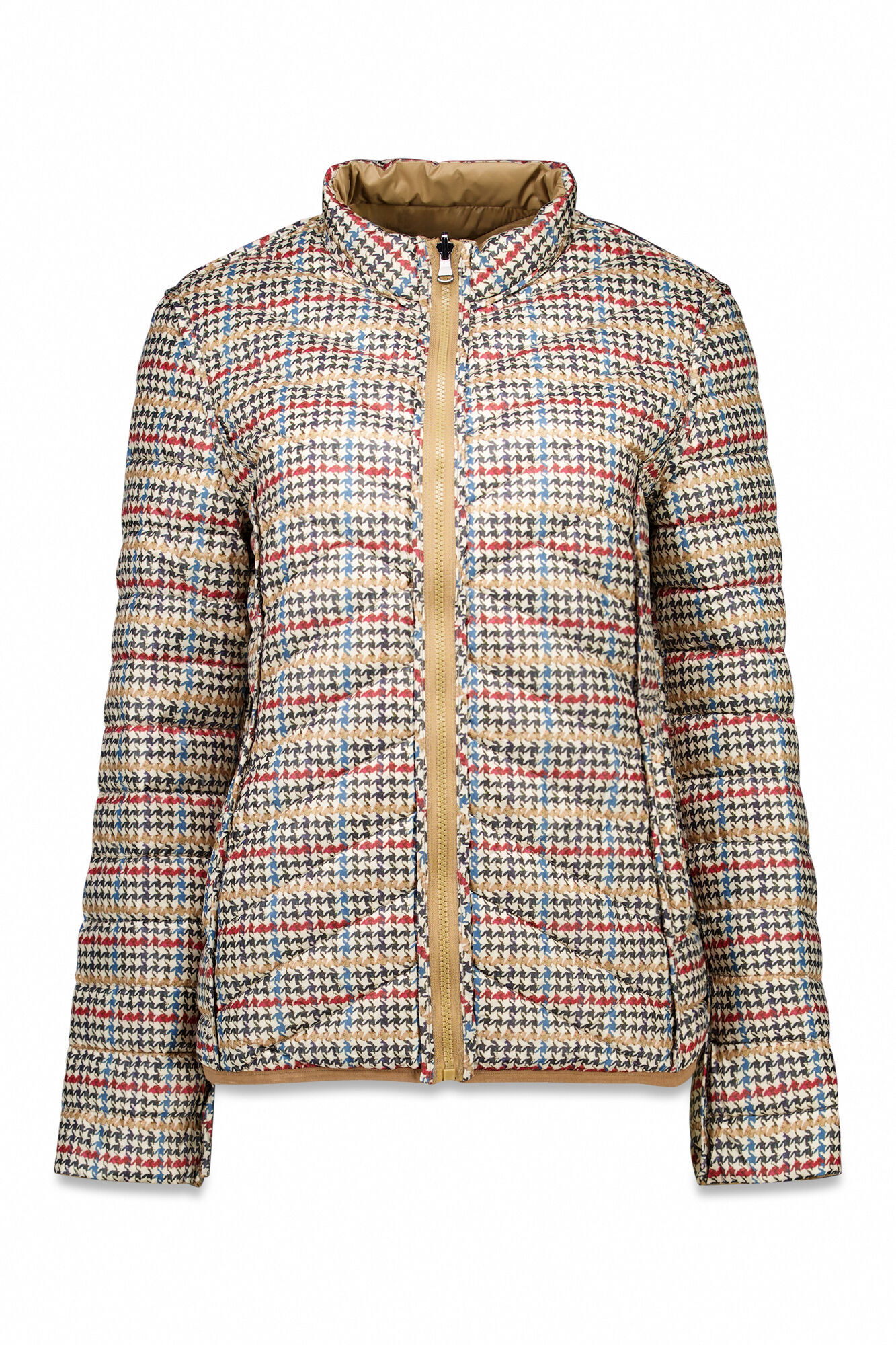 Cortefiel Chamarra reversible plumas Beige