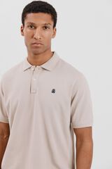 Cortefiel Polo básico piqué Beige