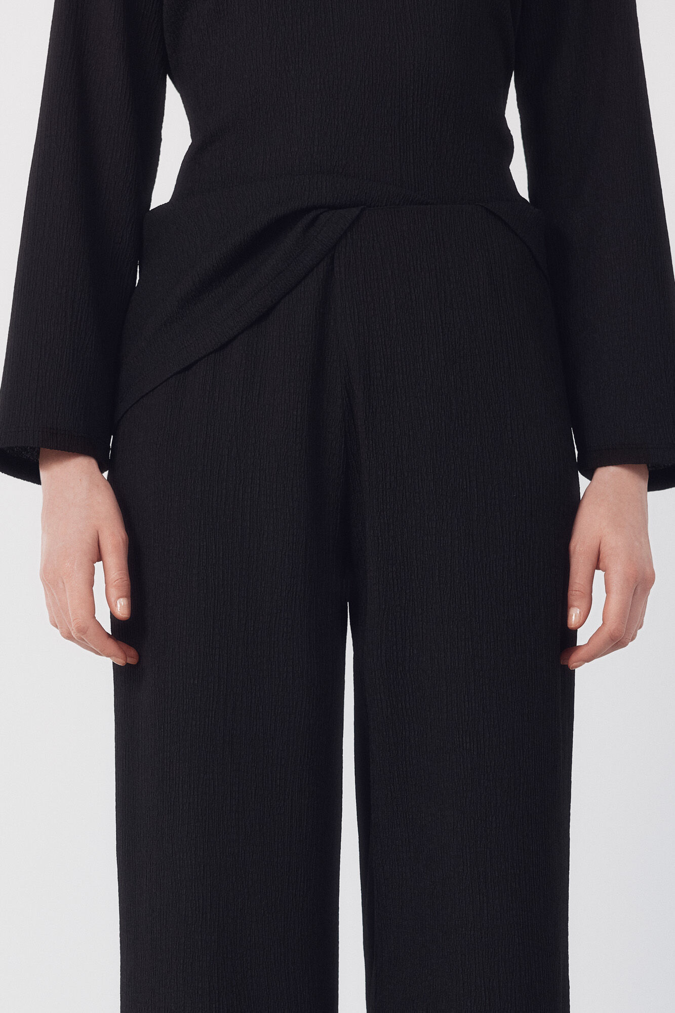 Cortefiel Pantal&oacute;n de tejido Negro