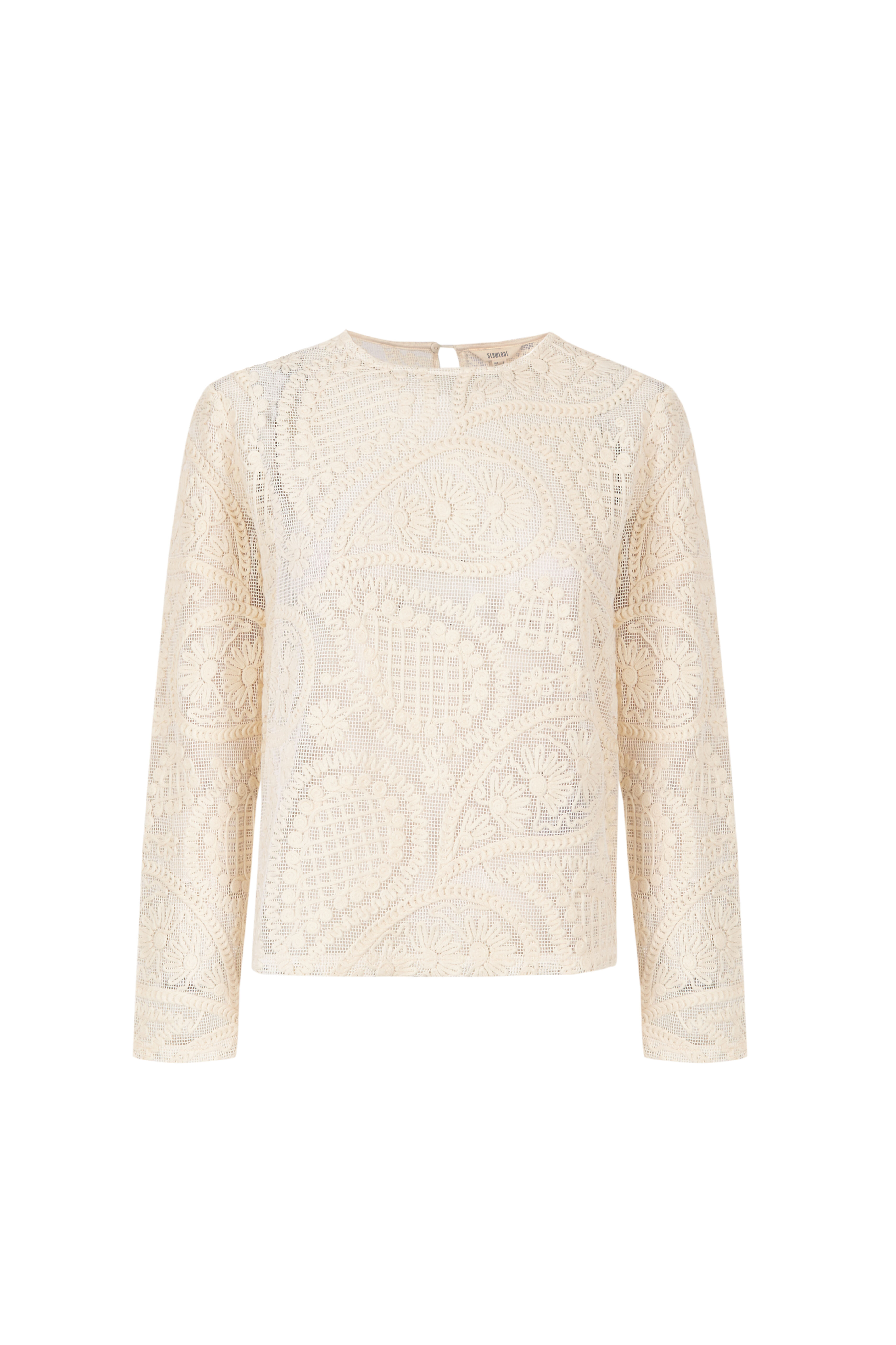 Slowlove Top de crochet floral Blanco