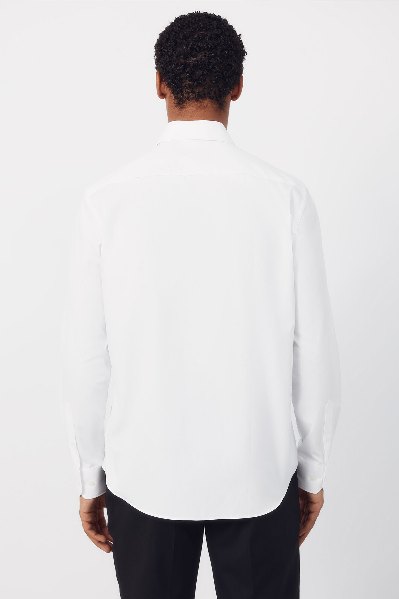 Cortefiel Camisa vestir lisa f&aacute;cil plancha Blanco