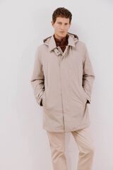 Cortefiel Gabardina técnica Beige