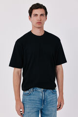 Cortefiel Camiseta b&aacute;sica Negro