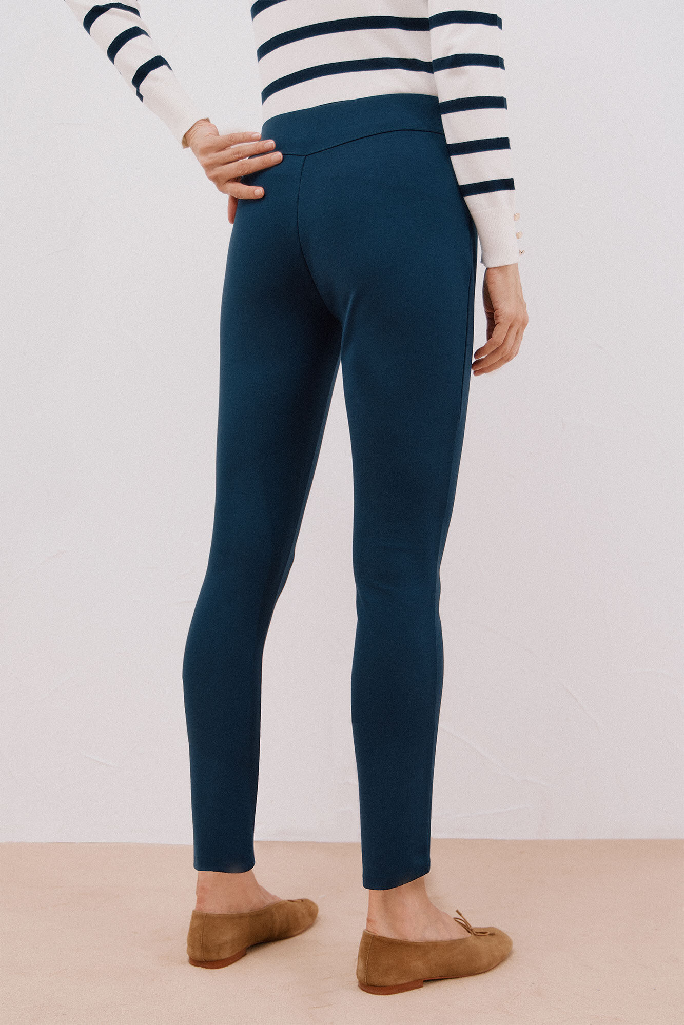 Cortefiel Legging de mujer de tejido Azul marino