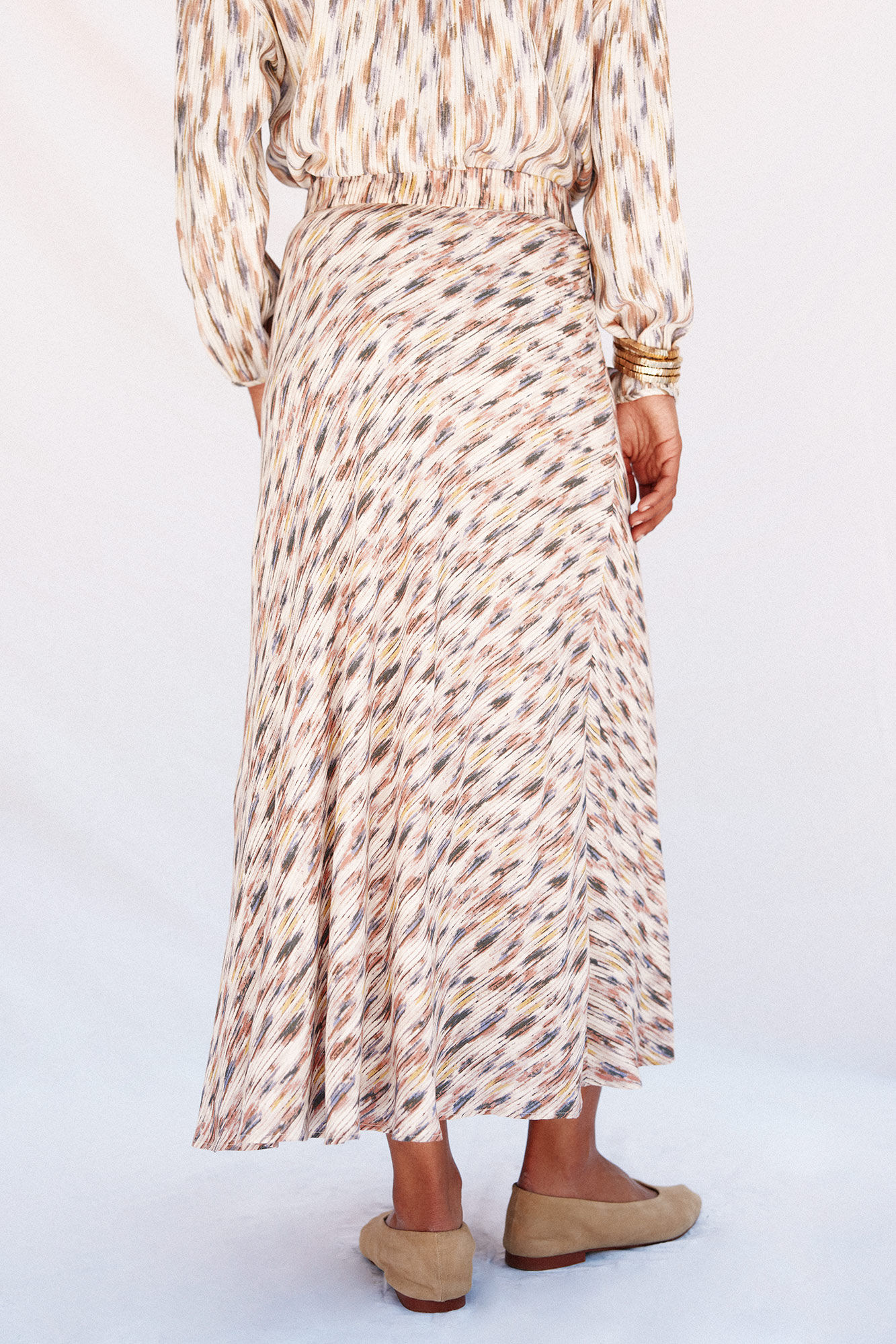 Cortefiel Falda estampada con vuelo Multicolor