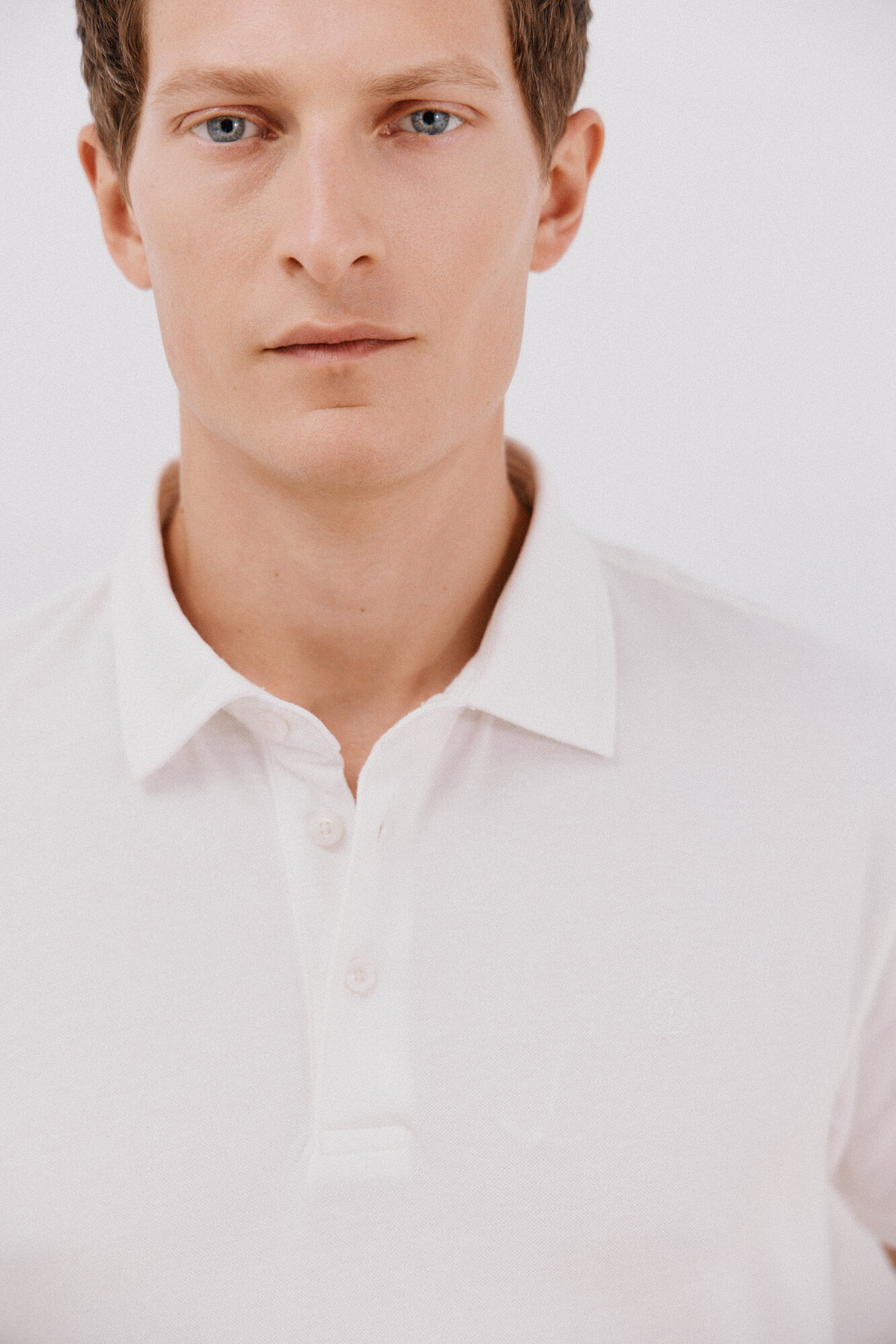 Cortefiel Polo liso piqu&eacute; Blanco