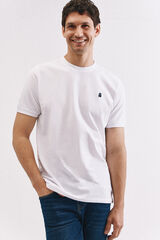 Cortefiel Playera básica piqué Blanco