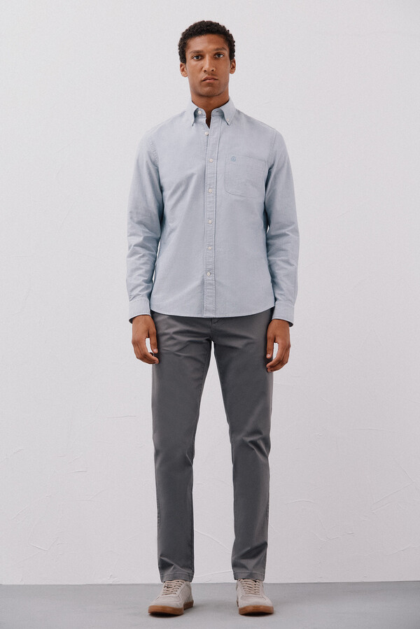 Cortefiel Camisa oxford lisa Azul marino