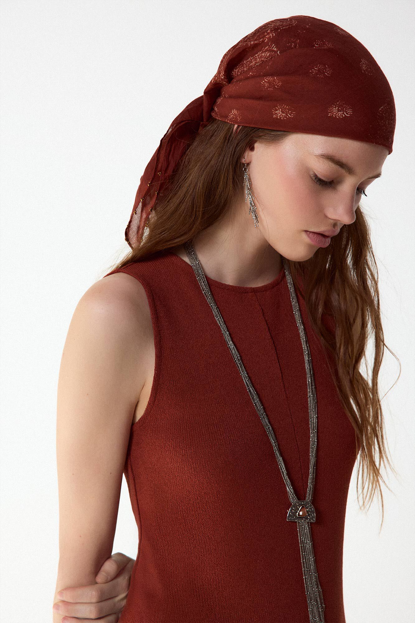 Slowlove Vestido b&aacute;sico con estructura Marr&oacute;n