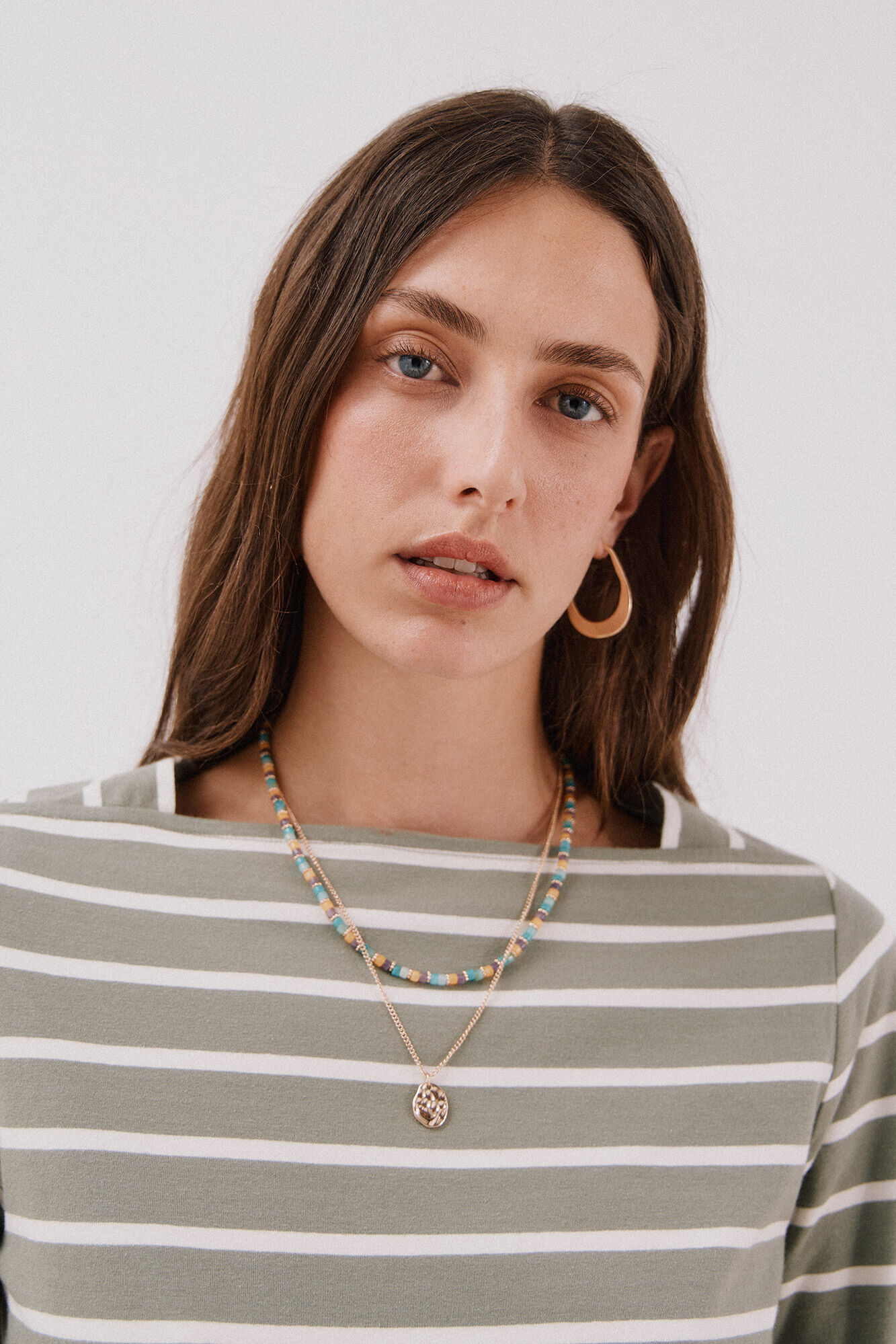 Cortefiel Playera b&aacute;sica barco Estampado verde