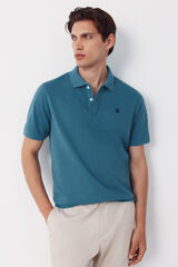 Cortefiel Polo b&aacute;sico piqu&eacute; Azul
