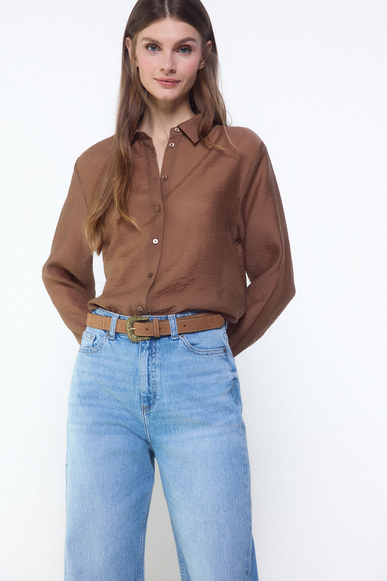 Slowlove Camisa de organza