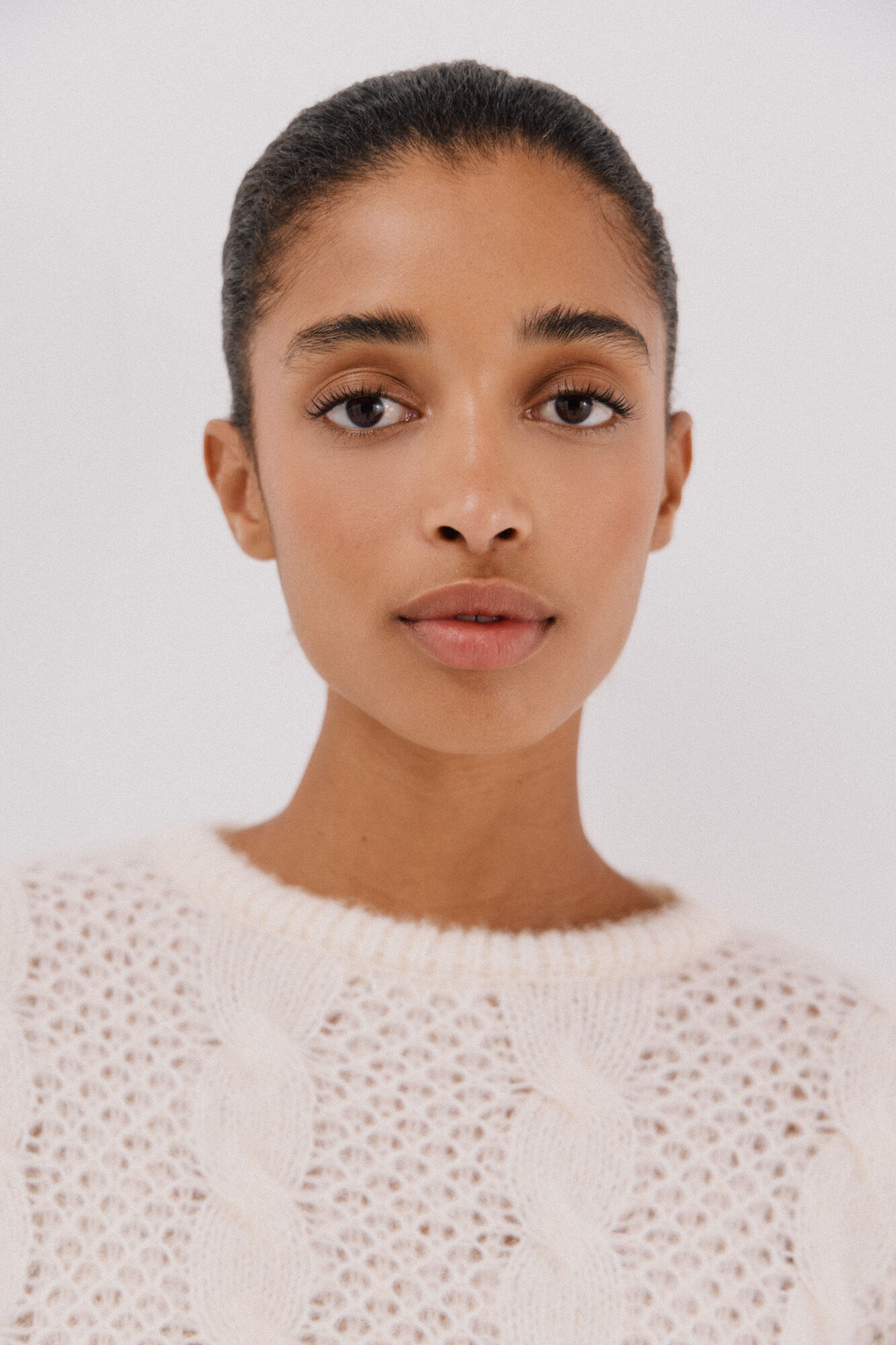 Cortefiel Su&eacute;ter tejido ochos. Marfil