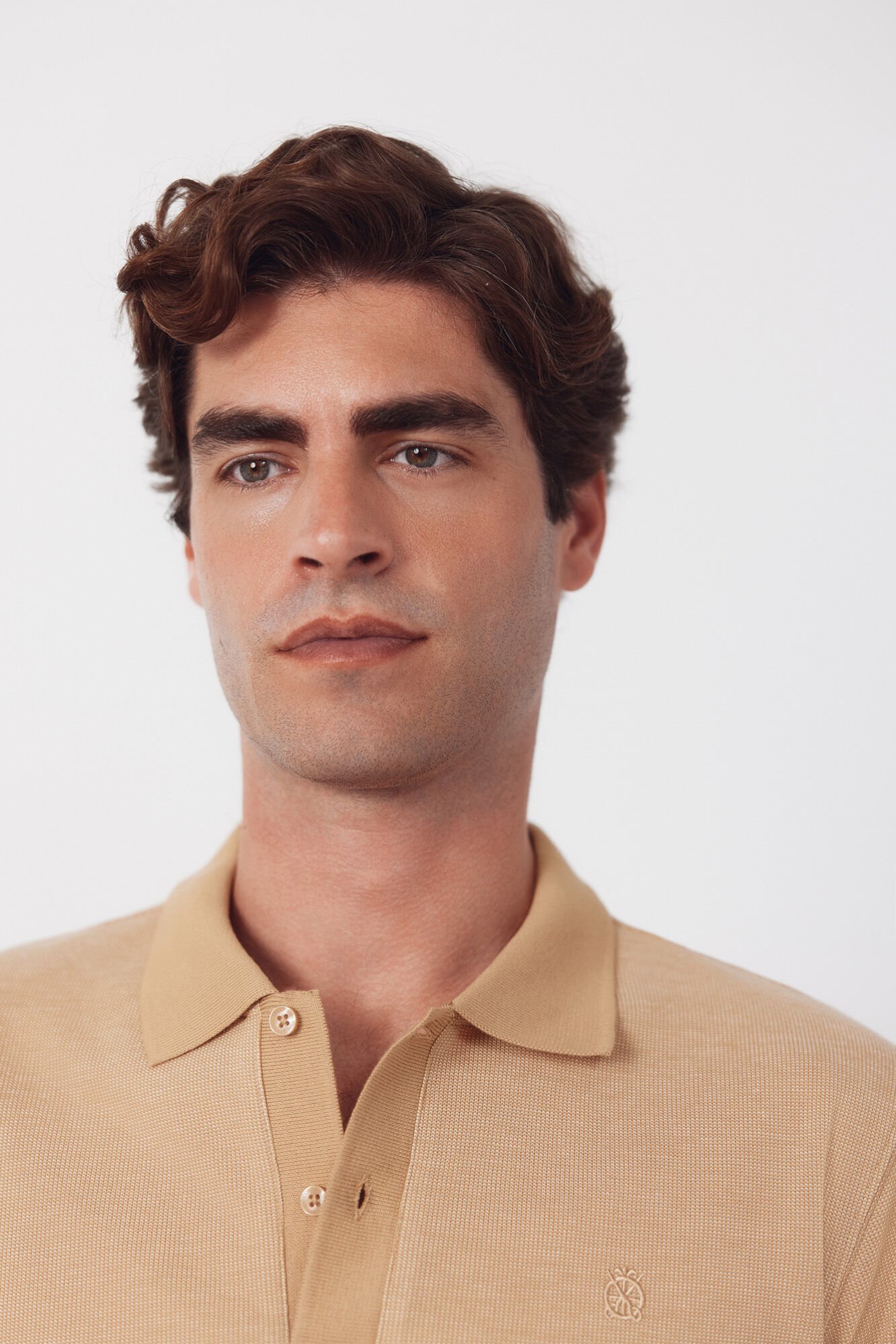 Cortefiel Polo textura Beige