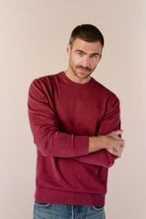 OOTO Jersey cuello redondo algod&oacute;n lavado Granate