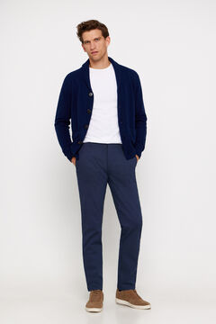 Cortefiel Pantalón chino estampado regular fit Azul marino