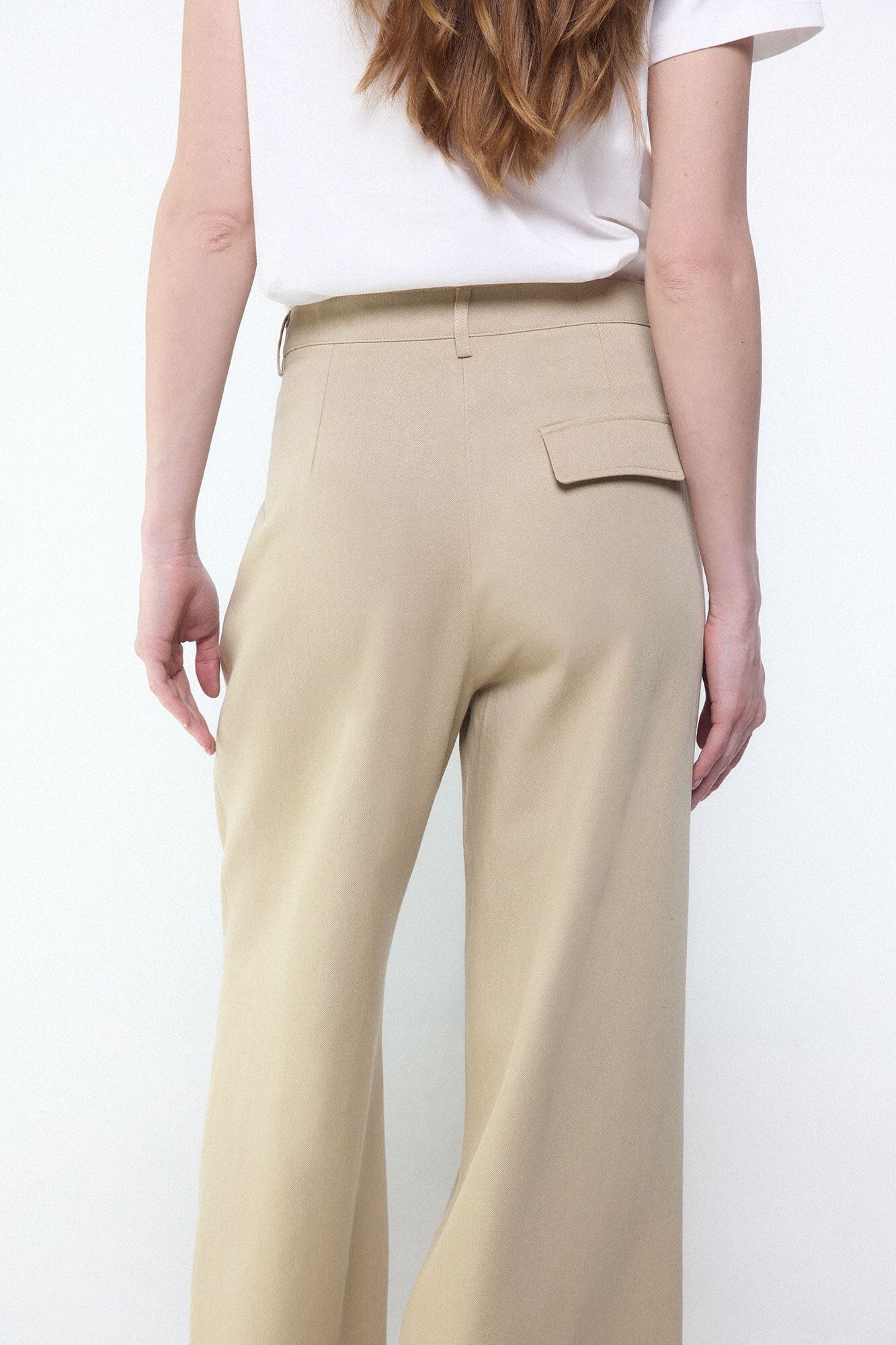 Slowlove Pantal&oacute;n tobillero ancho Beige