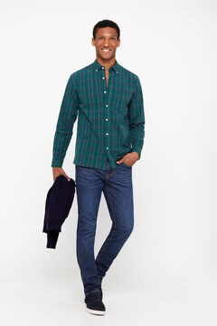 Cortefiel Camisa cuadros fácil plancha Verde