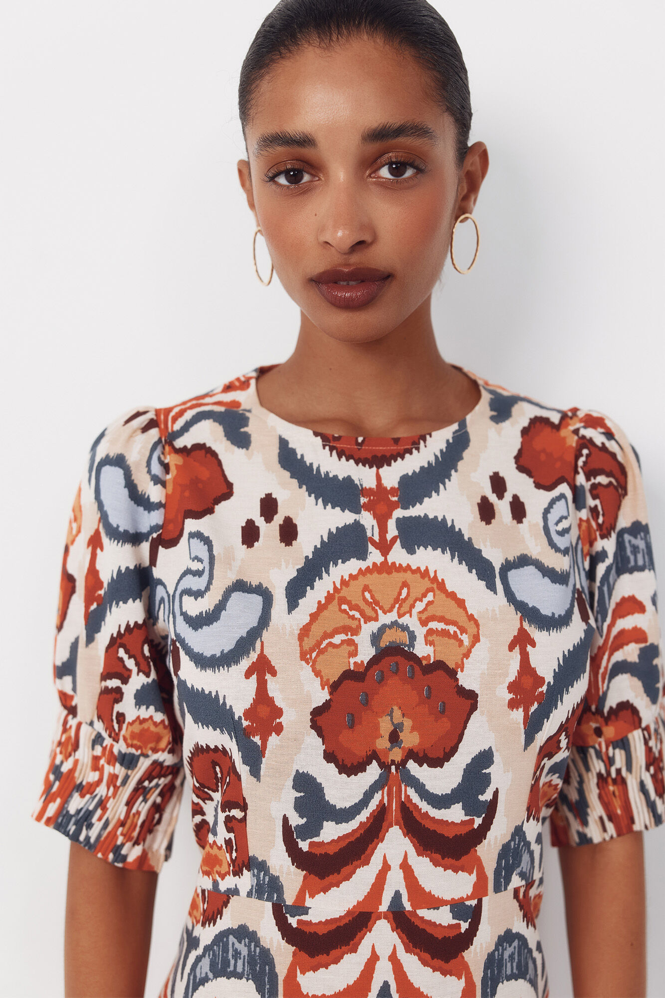 Cortefiel Blusa estampada Multicolor