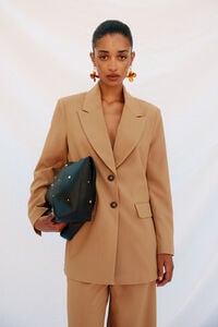 Cortefiel Blazer de cuello solapa con escote pico