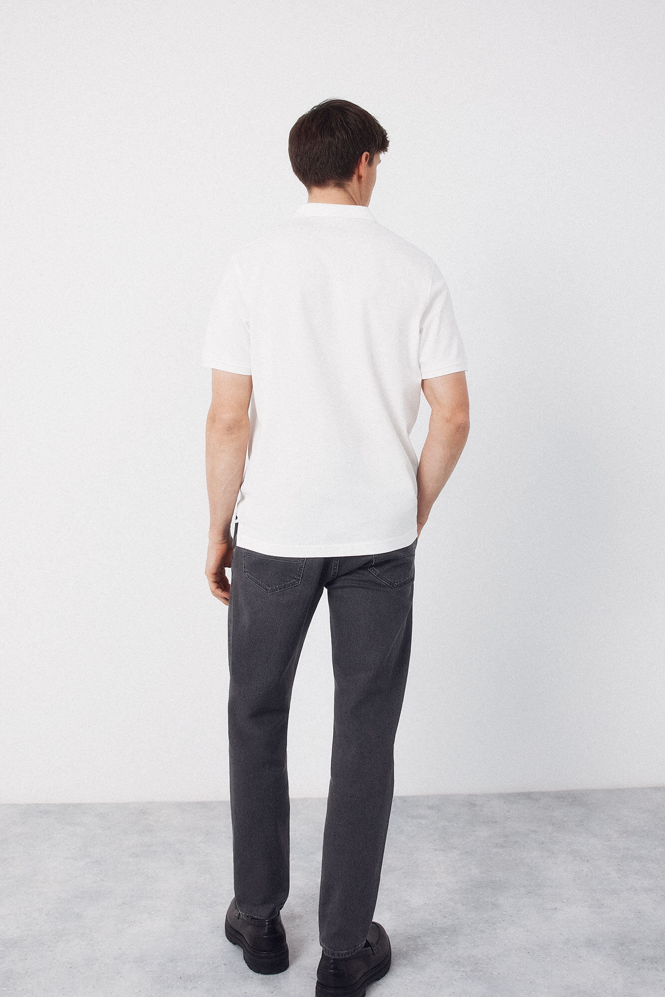 Cortefiel Polo b&aacute;sico piqu&eacute; Blanco