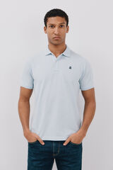 Cortefiel Polo básico piqué Azul