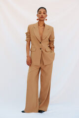 Cortefiel Pantal&oacute;n con doble pinza Beige