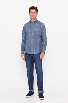 Cortefiel Camisa cuadros coolmax Azul