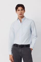 Cortefiel Camisa oxford raya candela Azul
