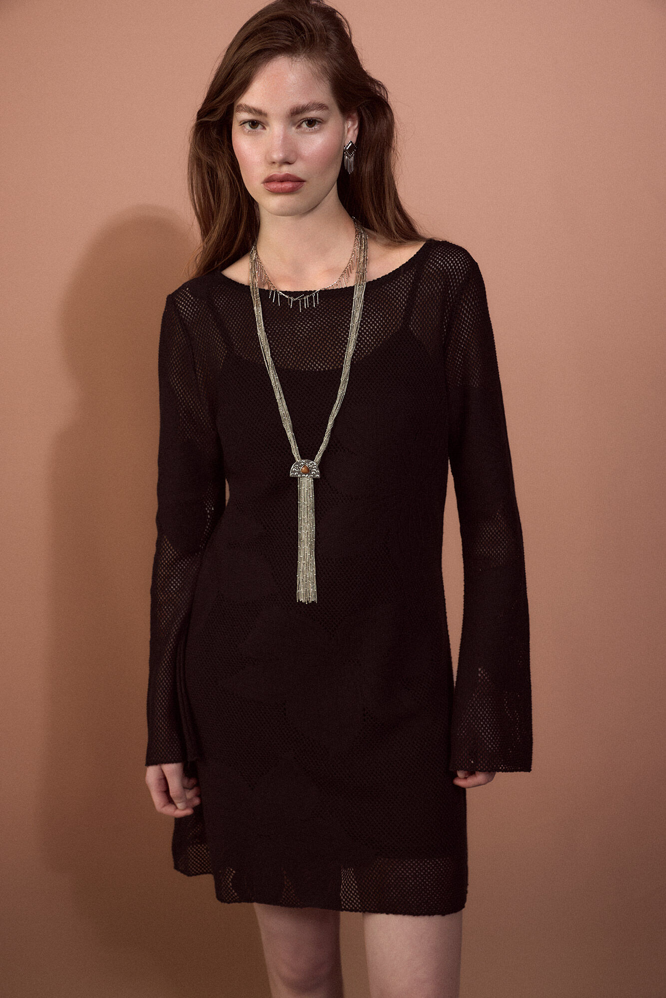 Slowlove Vestido punto Negro